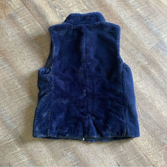 J. Crew Vest Plush Royal Blue Vegan Fur Medium Outerwear - Picture 8 of 12